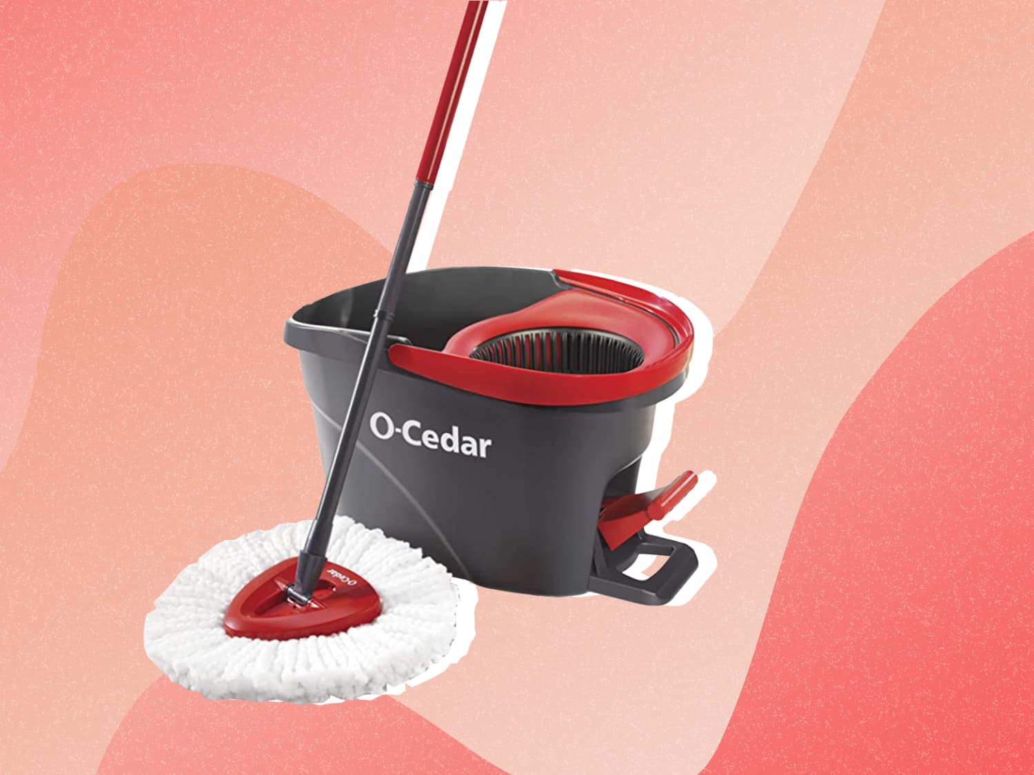 Bucket With O-Cedar EasyWring Spin Dweil – Microvezel Dweil Met Voetpedaal Emmer | Verwijdert 99% Bacteriën Met Alleen Water System Easy Wring