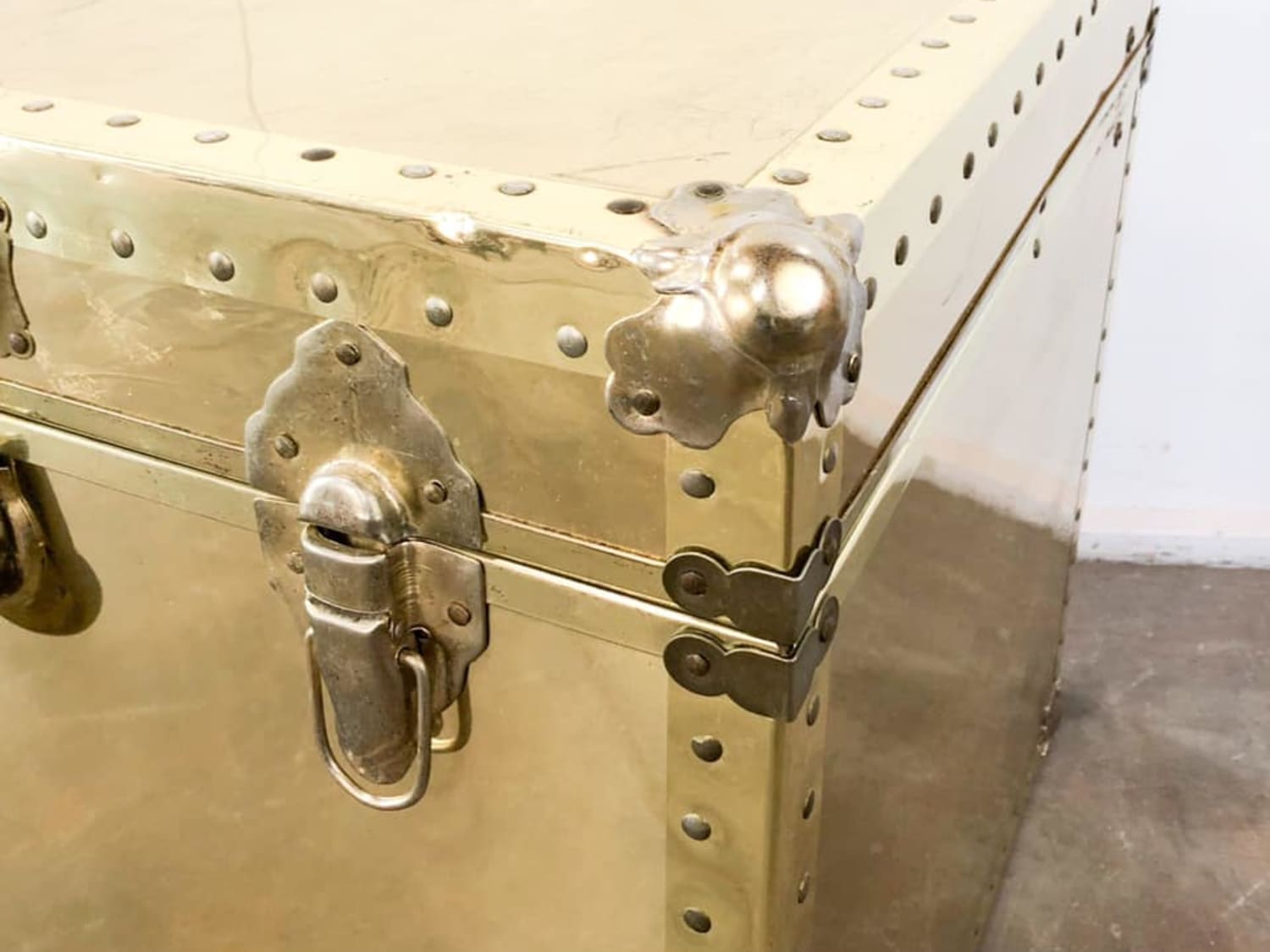 Steel and Brass Steamer Trunk - Great Finds & Design