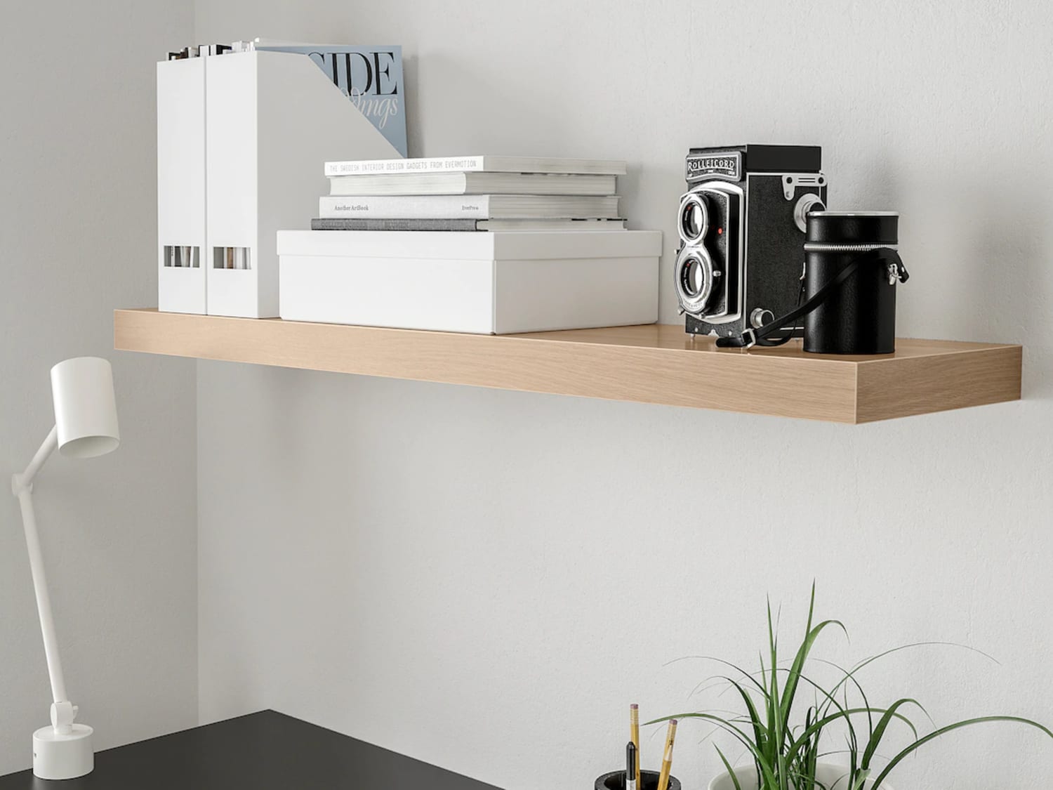 Floating Shelves w/ Wine Glass Rack, LED Lighting & Brackets