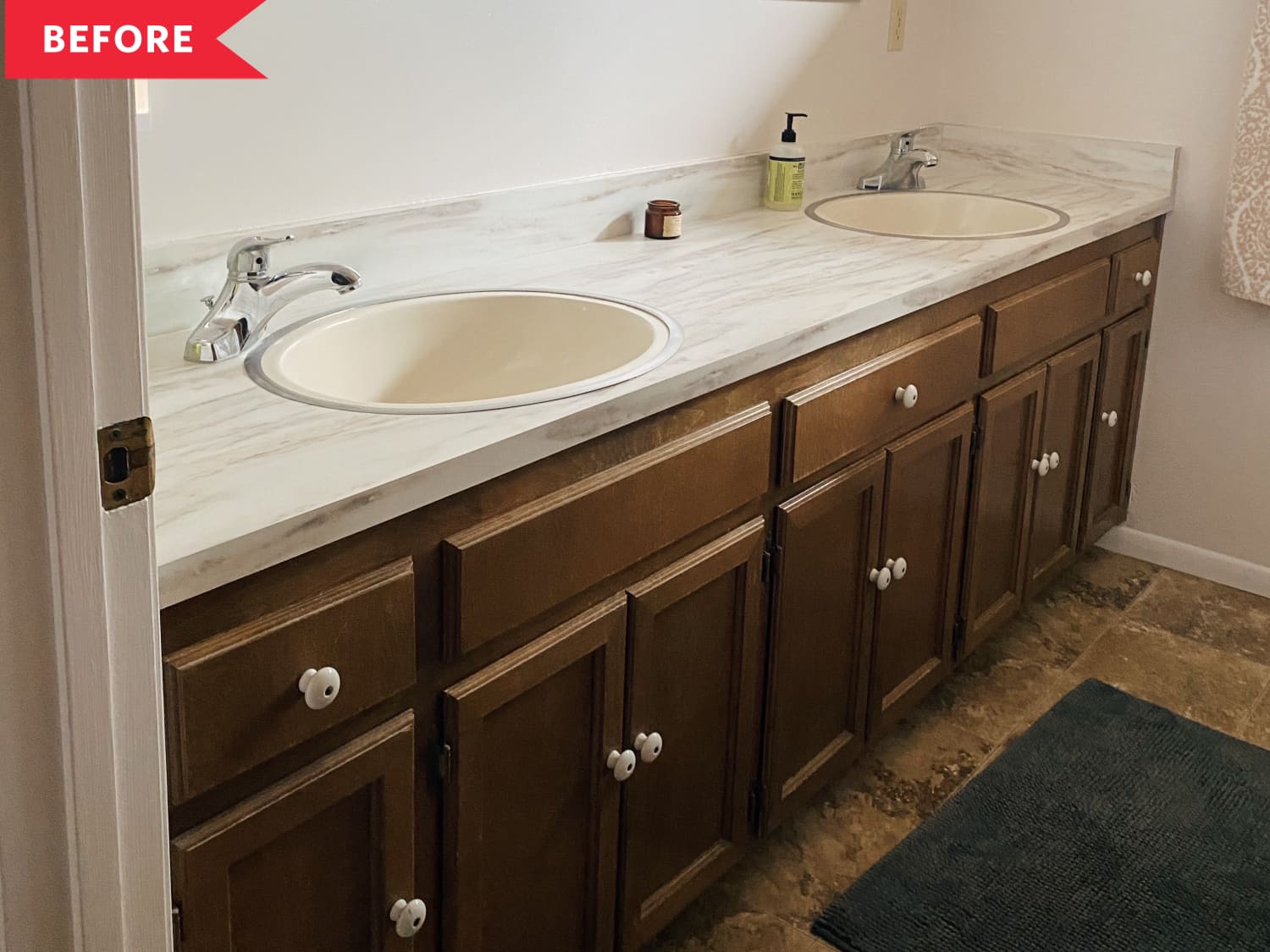 painted vanity before and after