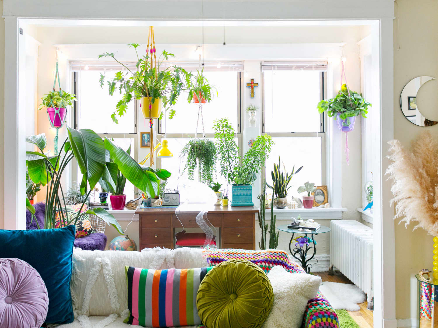 Hanging Baskets in our Kitchen - The Wicker House