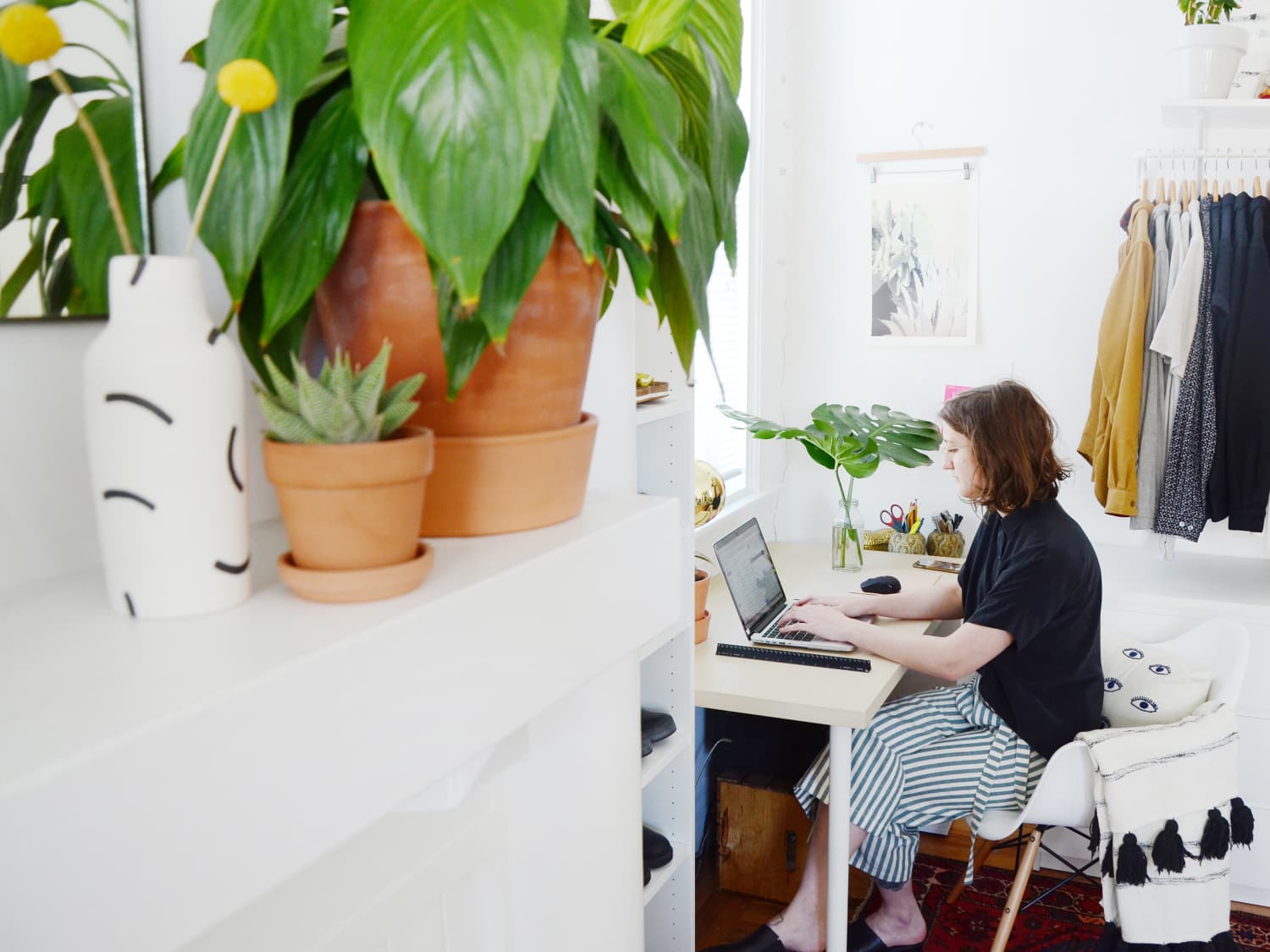 Stylish Affordable Makeshift Closet Ikea Hacks Apartment Therapy
