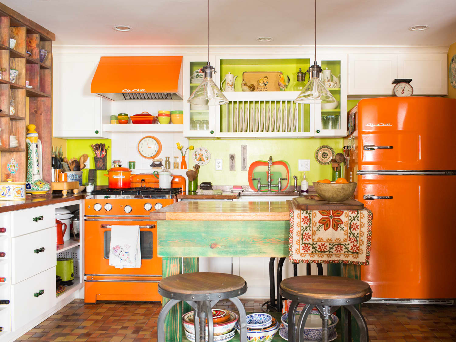 Trend Alert: 13 Kitchens with Colorful Refrigerators - Remodelista