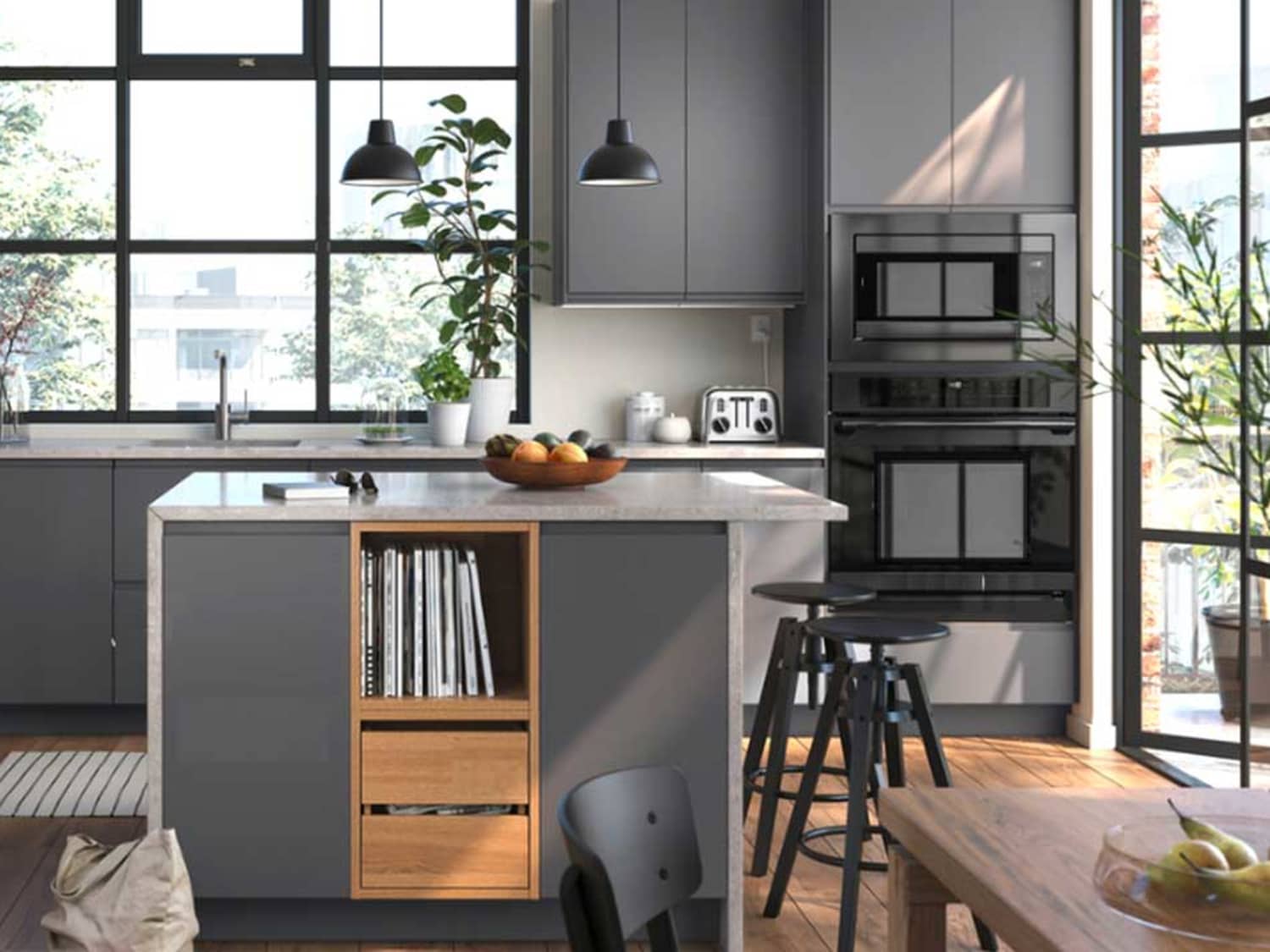 Modern Modular Kitchen Full Set, Work Provided: Wood Work & Furniture