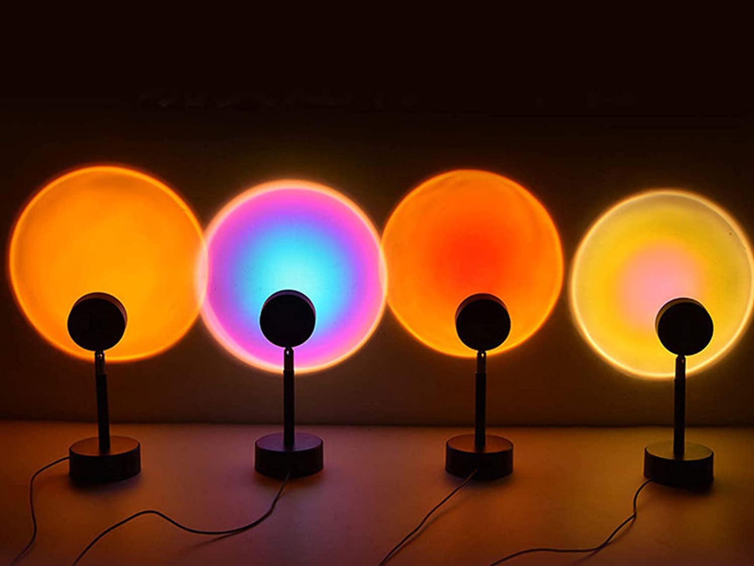66mm Films for Night Light 5 Different Color Lamp Films for Sunset Lamp Changeable Colors for Home Party Living Room Bedroom Decor 
