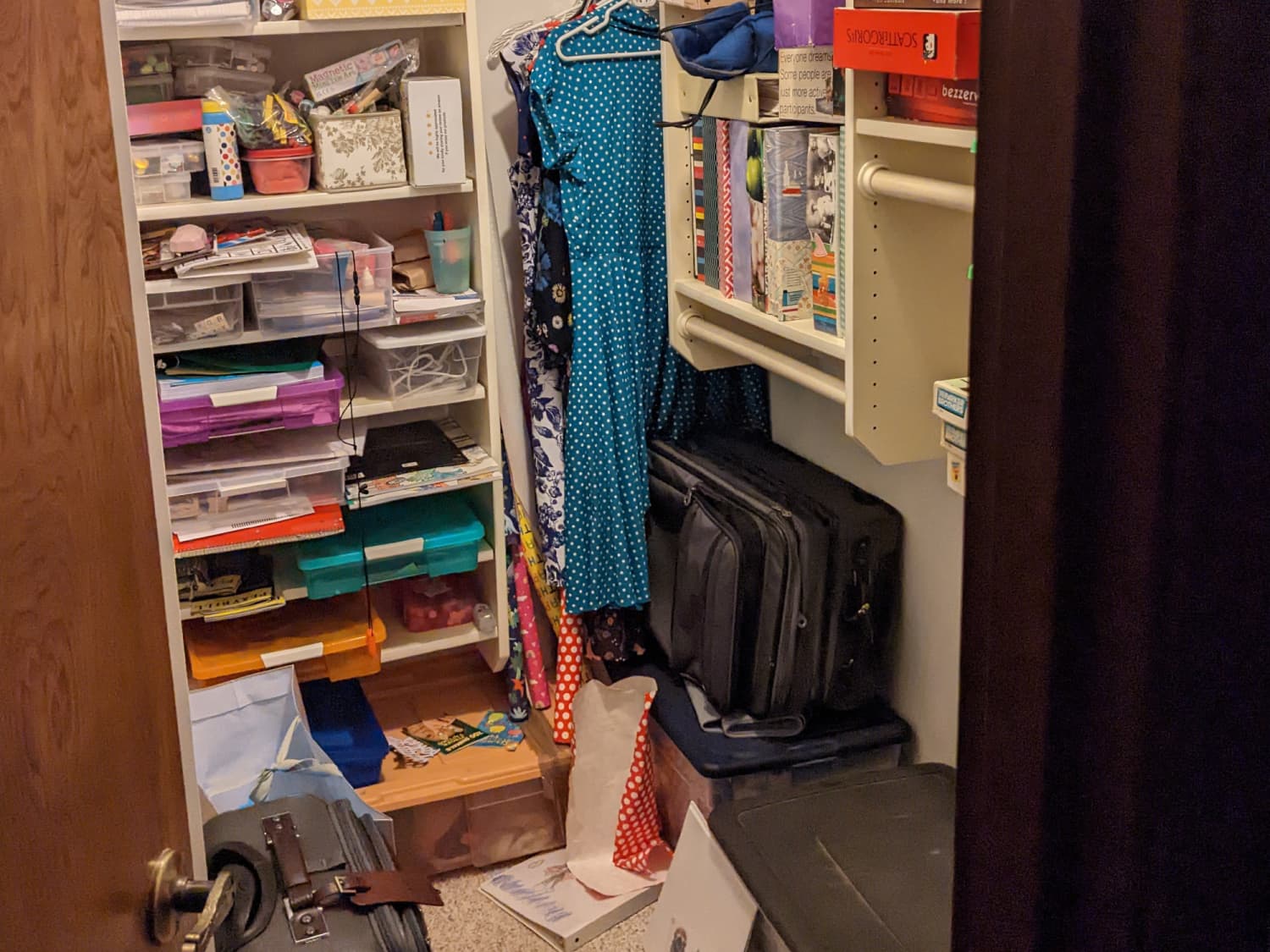 So satisfying getting my chaotic closet organized after it has been a