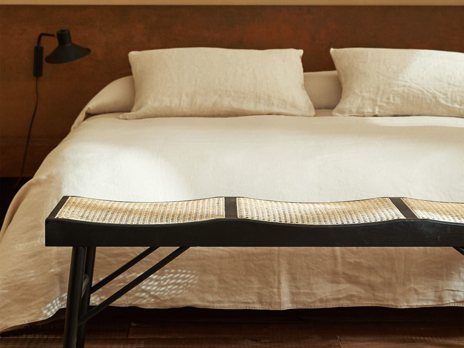 Zara home rattan deals bench