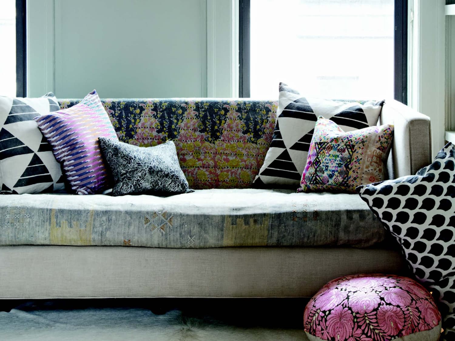 Grey throw hotsell over for sofa