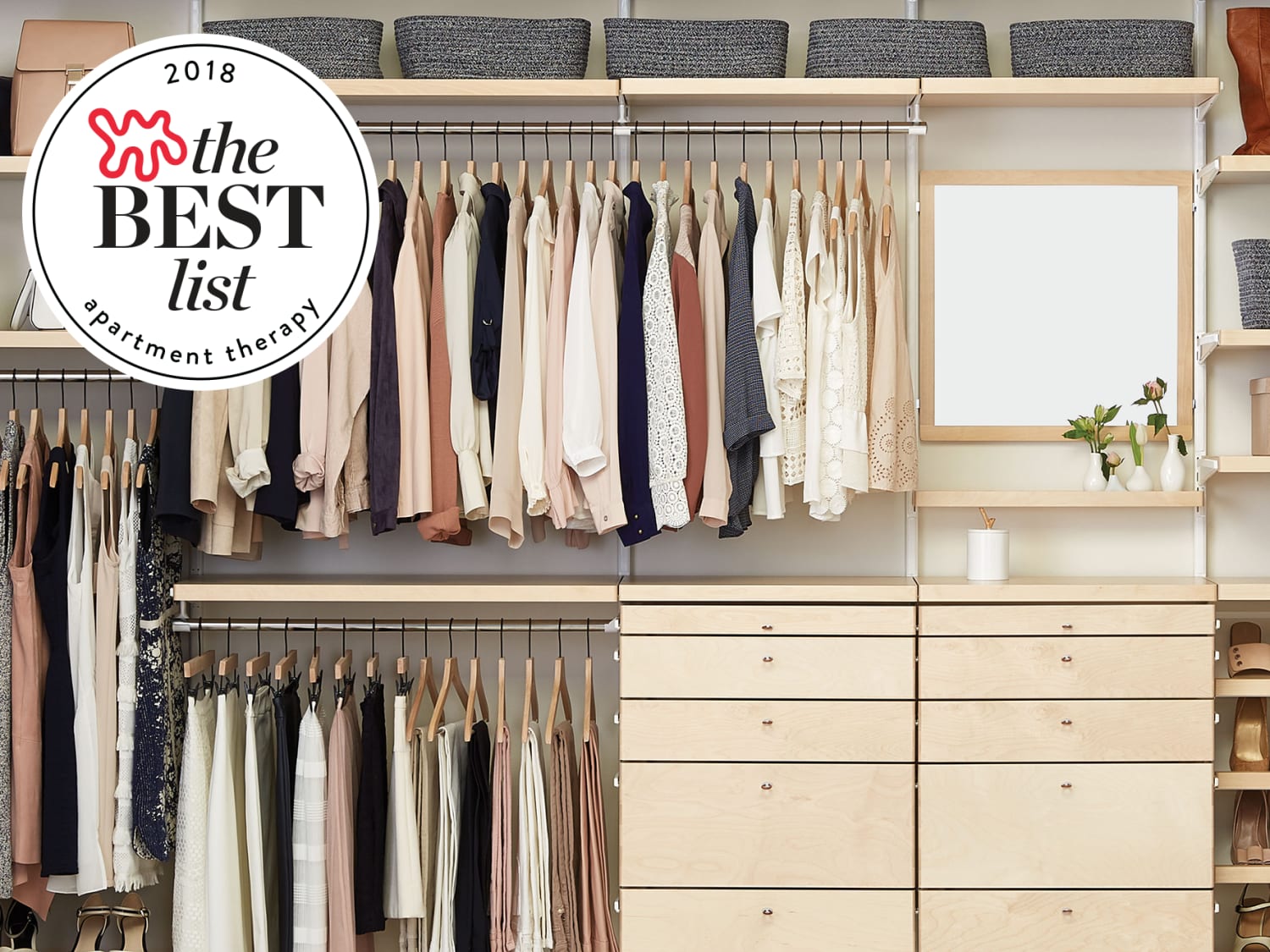 Top outlet closet organizers