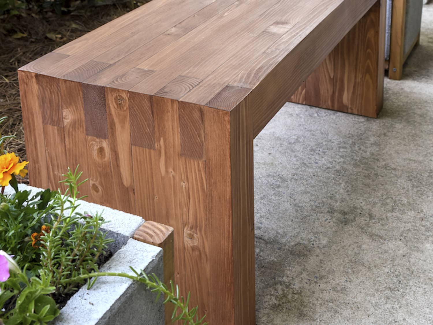 DIY Outdoor Wood Bench Apartment Therapy