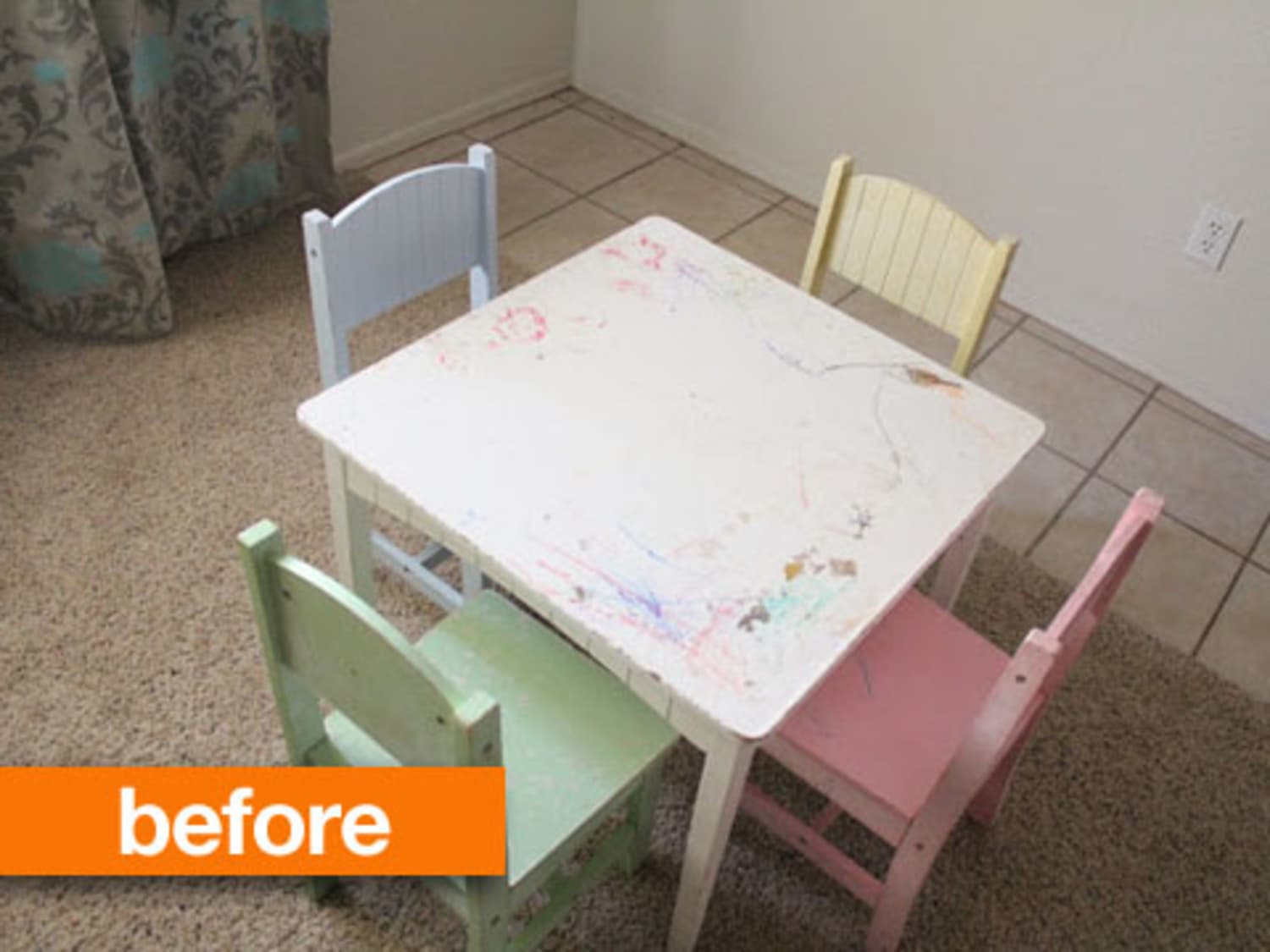 Painted sales kids table
