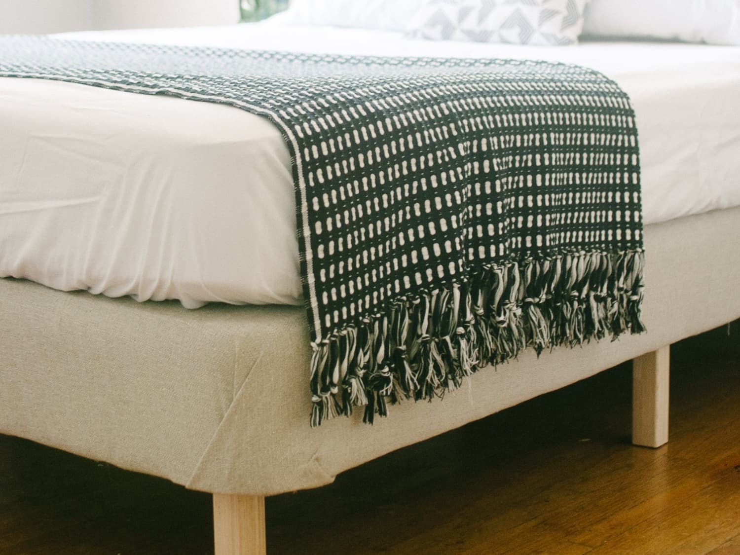 Queen bed frame on sale with box spring