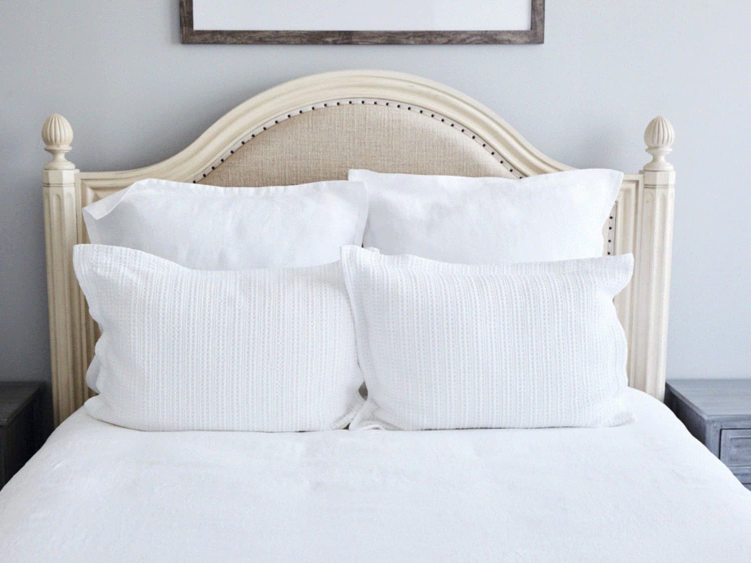 Pillows on a best sale bed