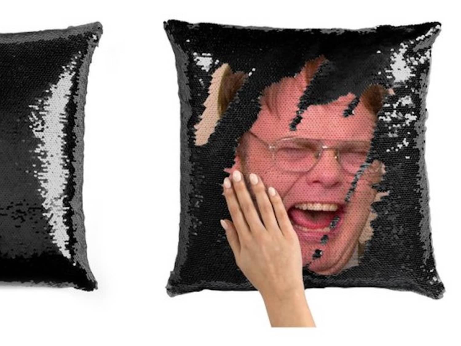 You Can Buy A Dwight Schrute Sequin Pillow Off Of Etsy Apartment Therapy