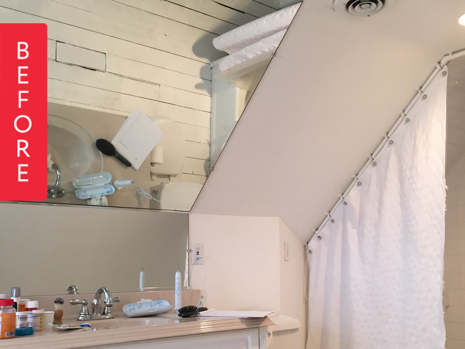 Angled shower curtain store