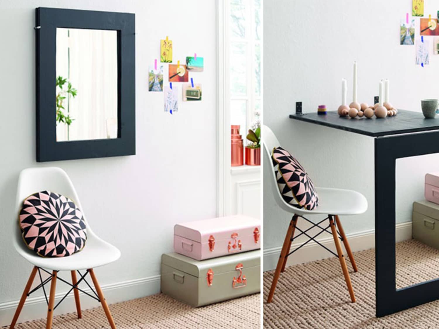Fold down dining outlet table and chairs