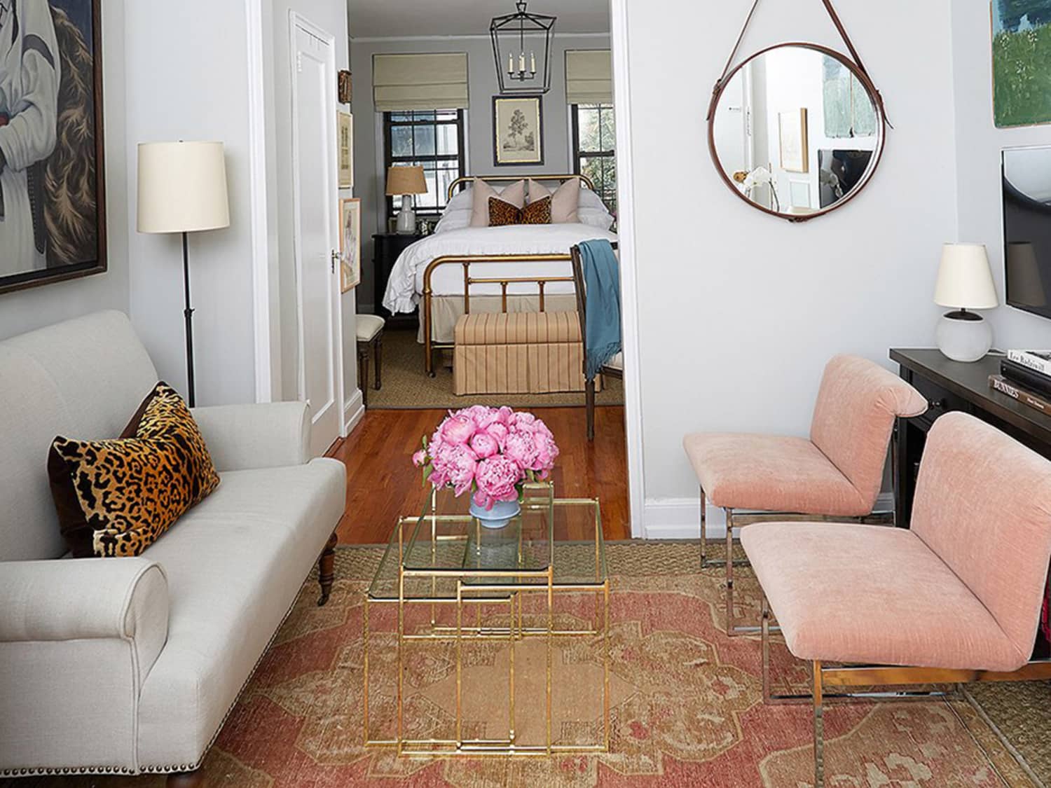 Lots of seating shop in small living room