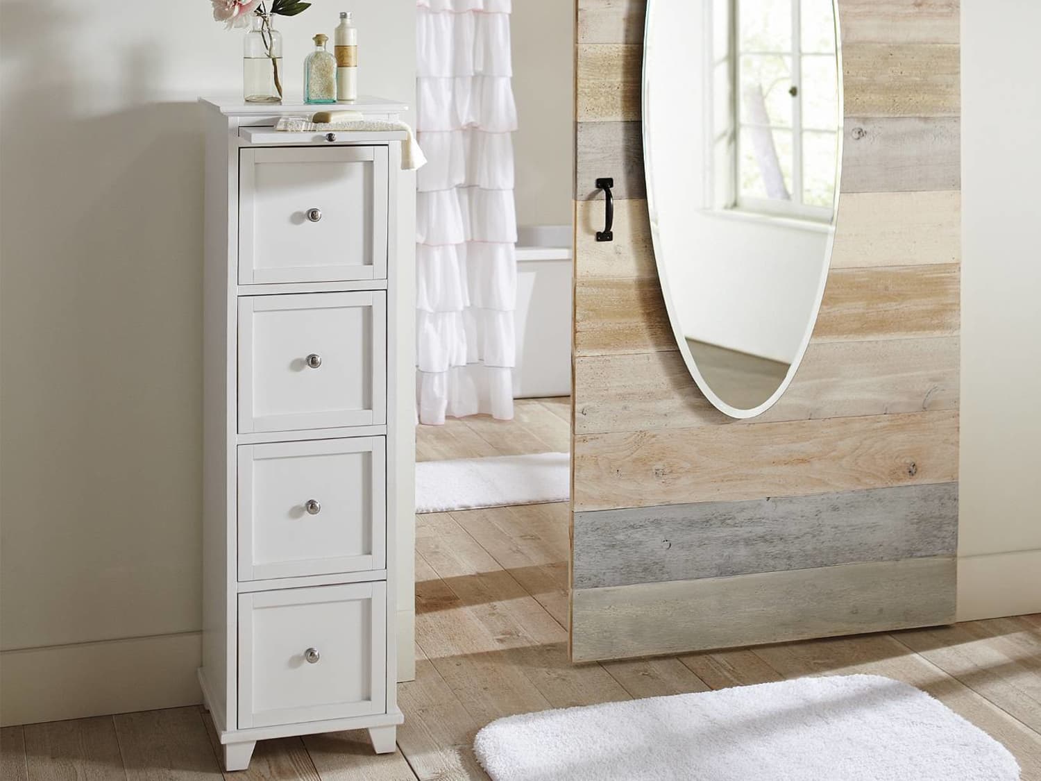 Over the door hot sale mirror with storage