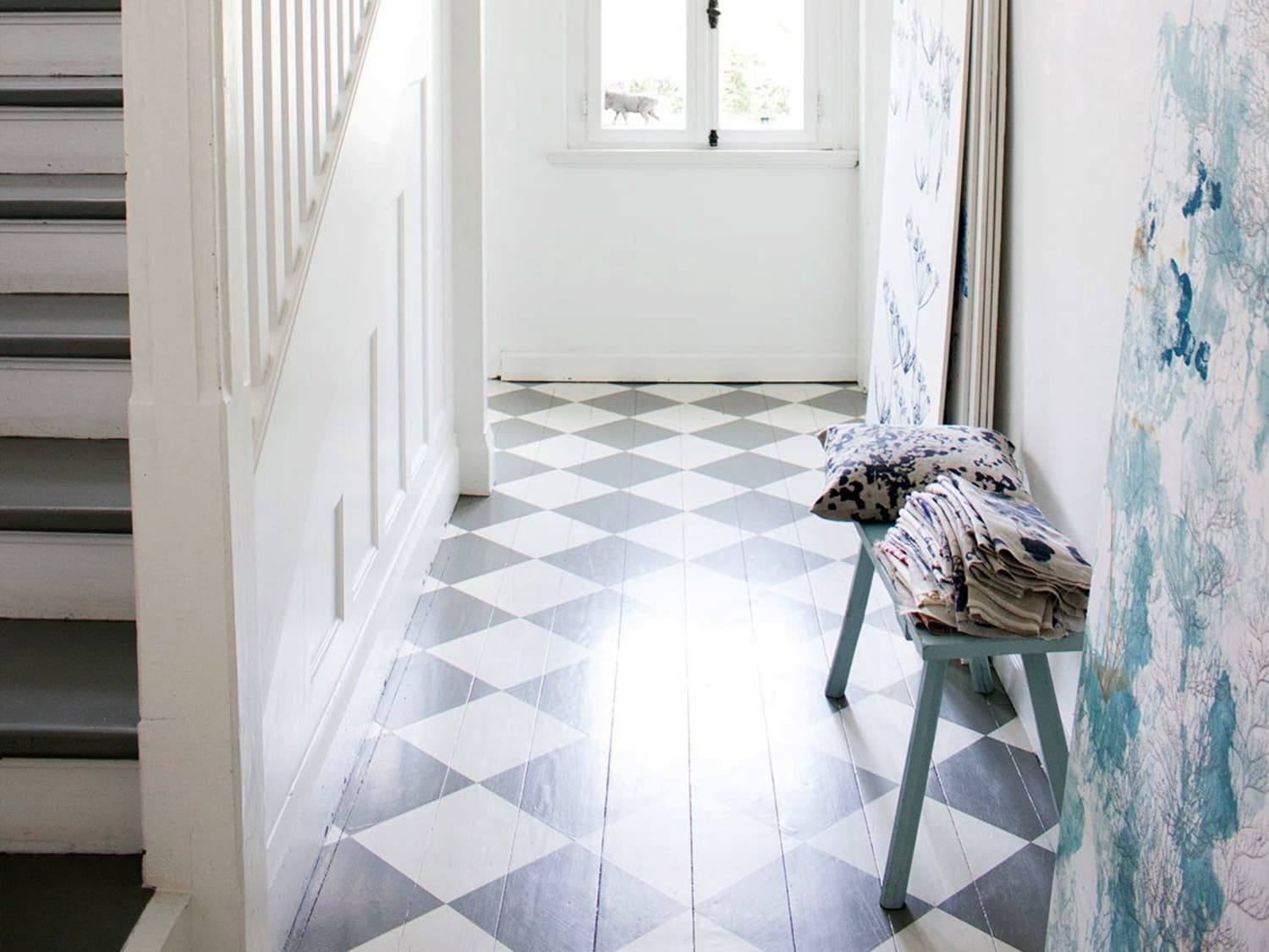 Black and shop white flooring