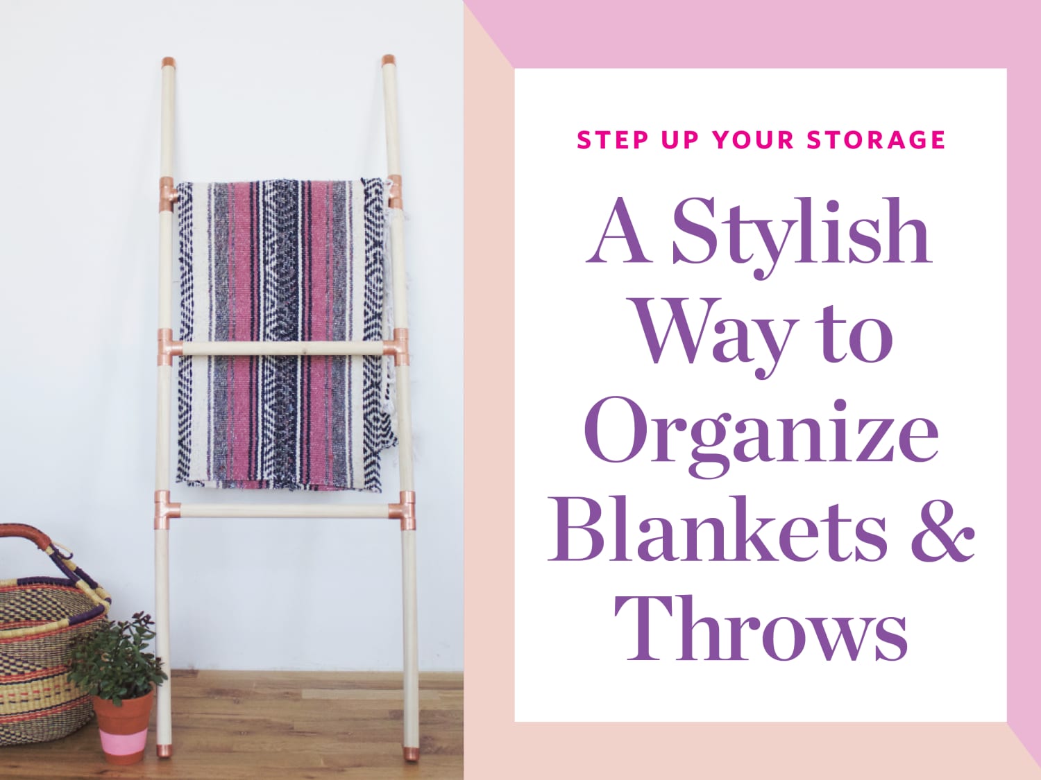 Decorative Ladders The Best Way to Store Blankets Throws Apartment Therapy
