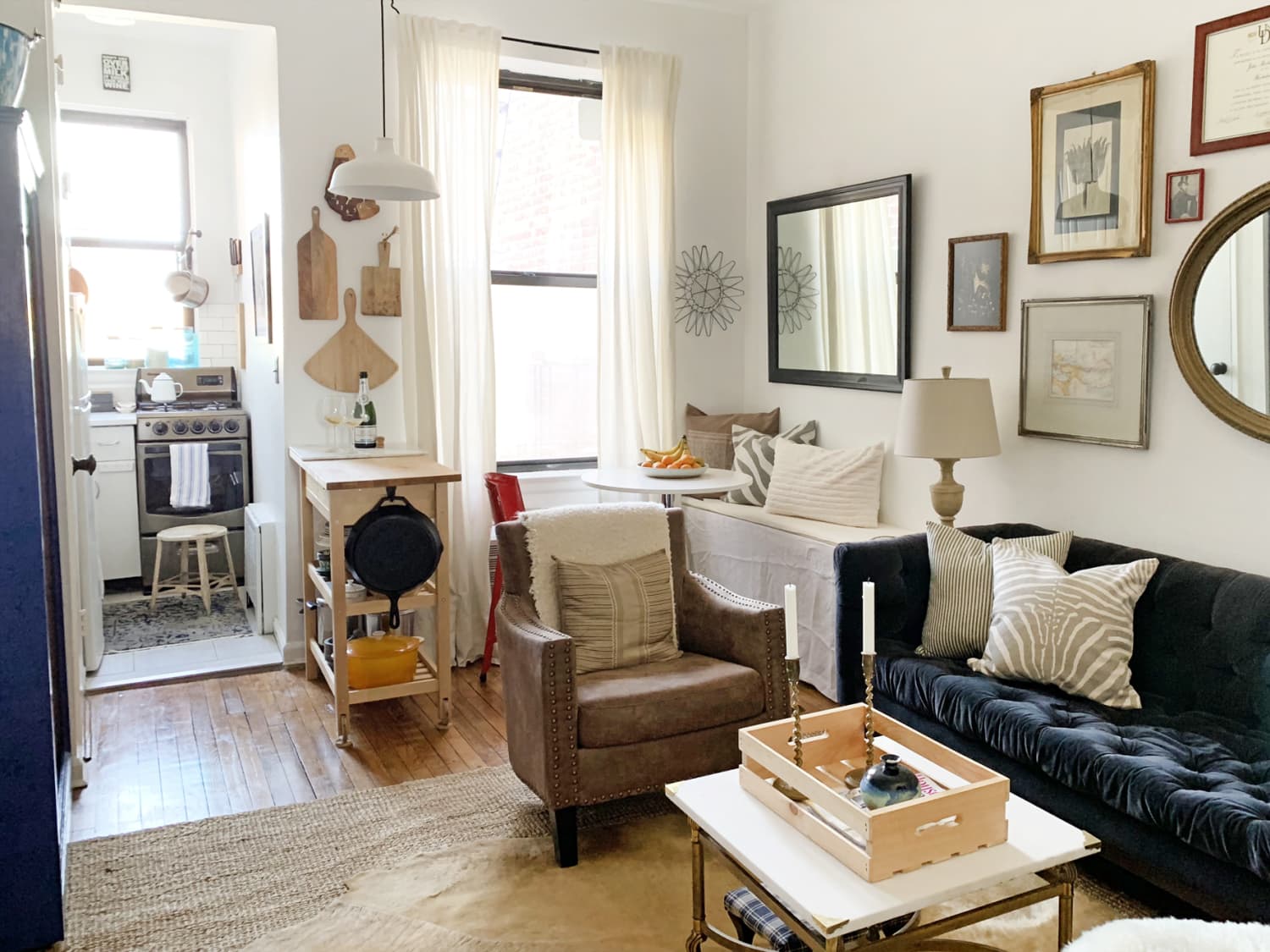 Small Modern Farmhouse Style NYC Rental Apartment Apartment Therapy