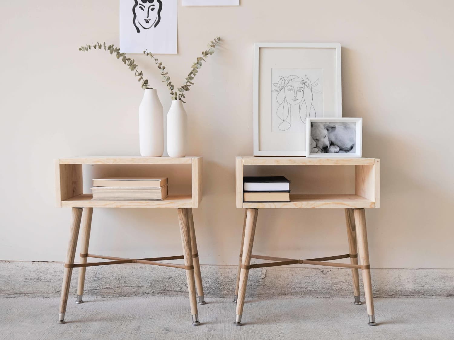 Wood nightstand sale