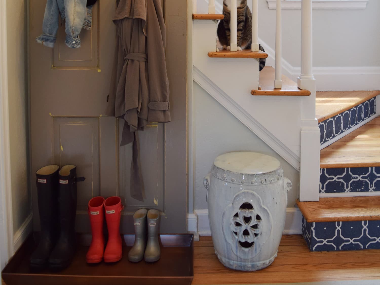 Front door coat hanger top