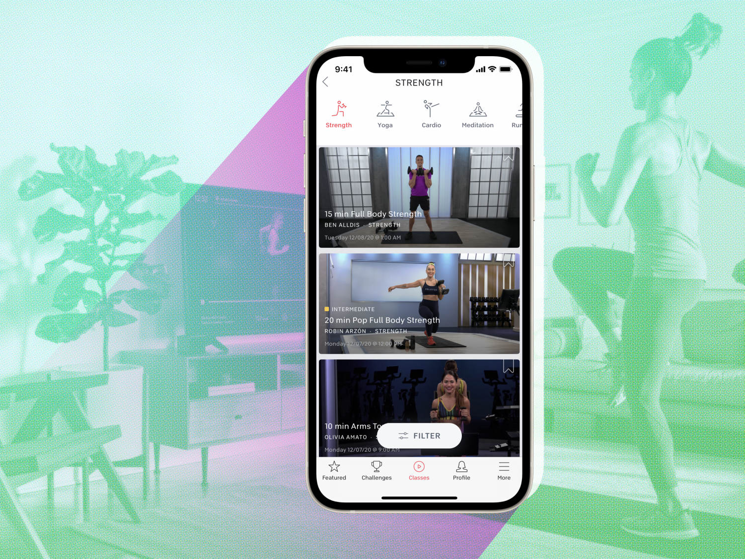 Peloton app exercises store