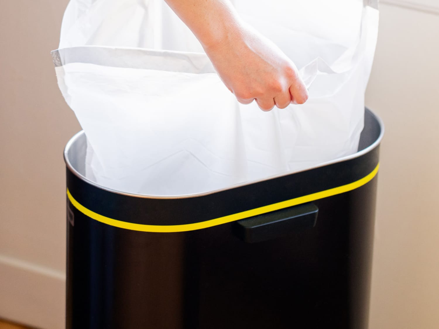 Bakers rack with on sale trash can