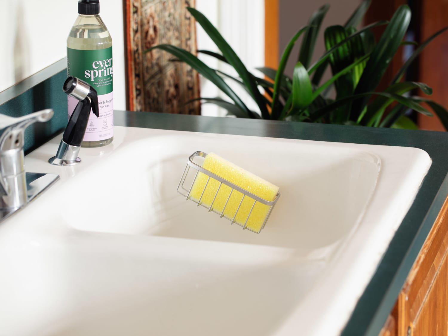 Bamboo best sale sponge holder