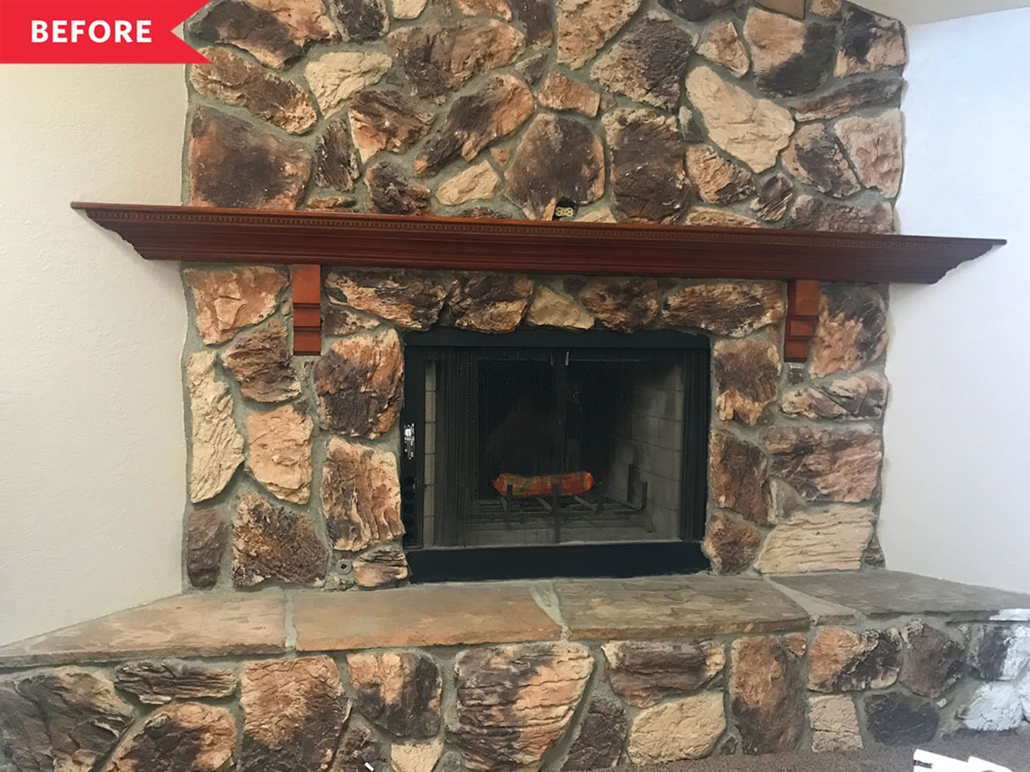 Modern White Fireplace Makeover Apartment Therapy