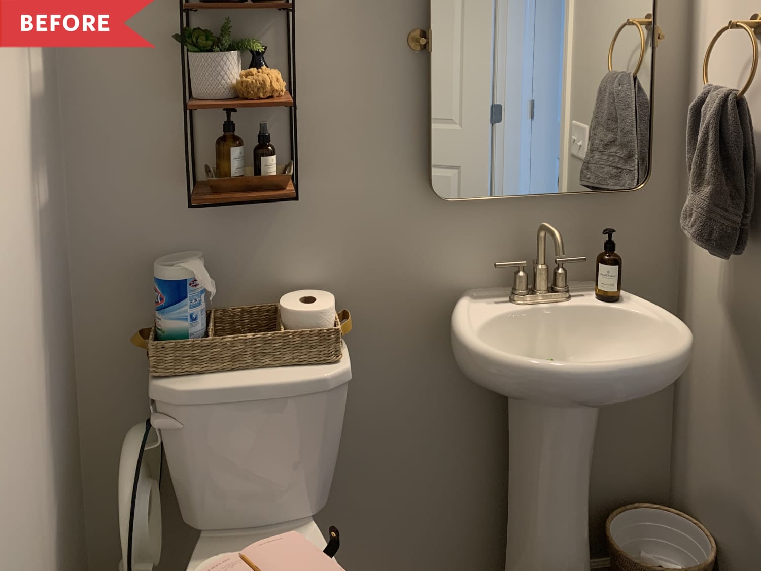 Peel and stick wallpaper deals for bathroom