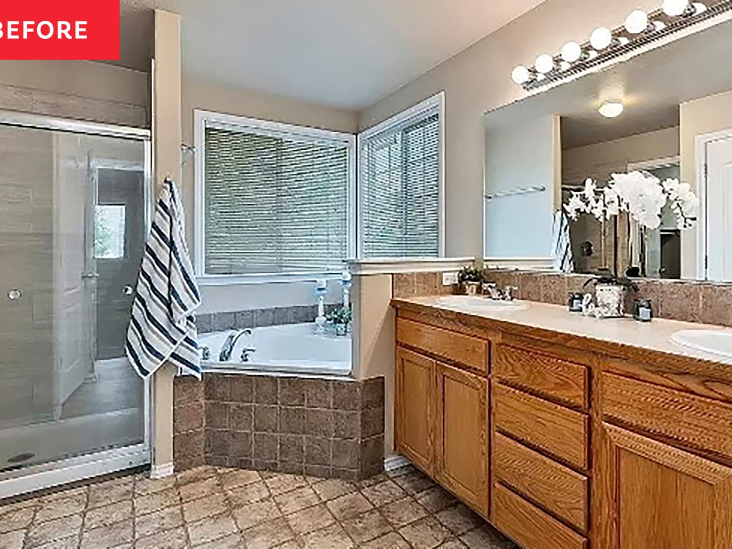 Bathroom remodel outlet before and after