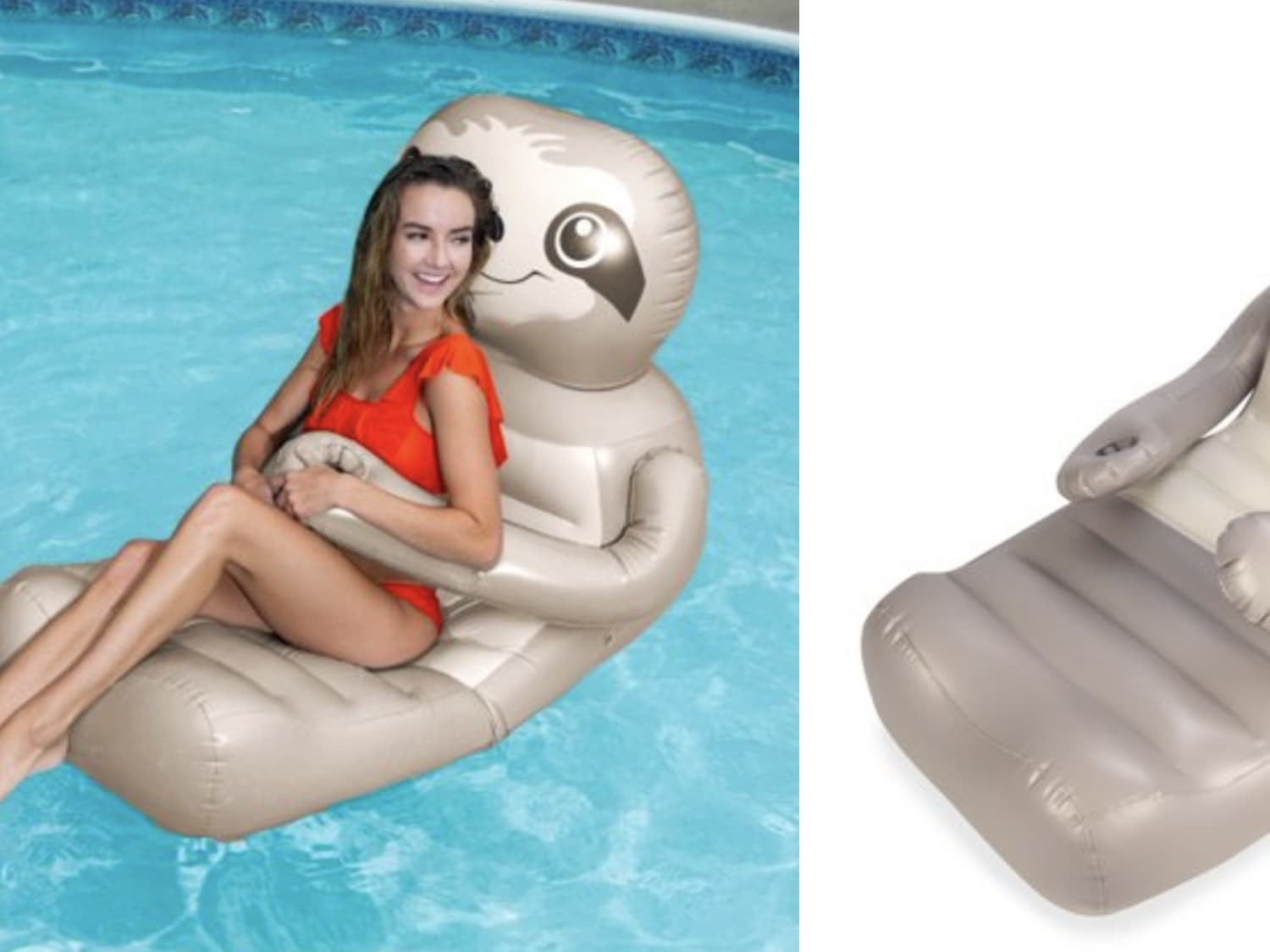 Huggable Sloth Pool Float Apartment Therapy