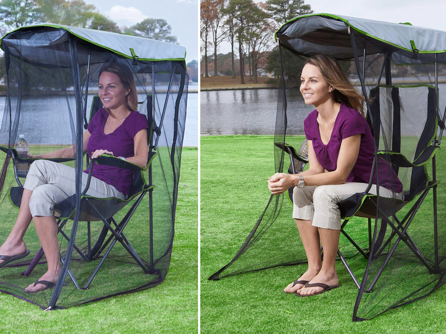 Portable chair with discount shade