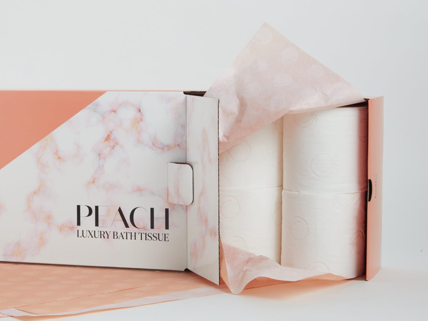 Peach Luxury Bath Tissue Fancy Toilet Paper Apartment Therapy