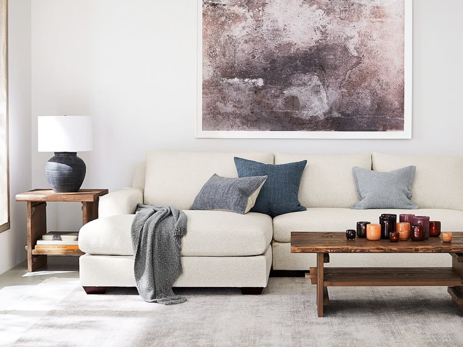 Pottery barn store double chaise