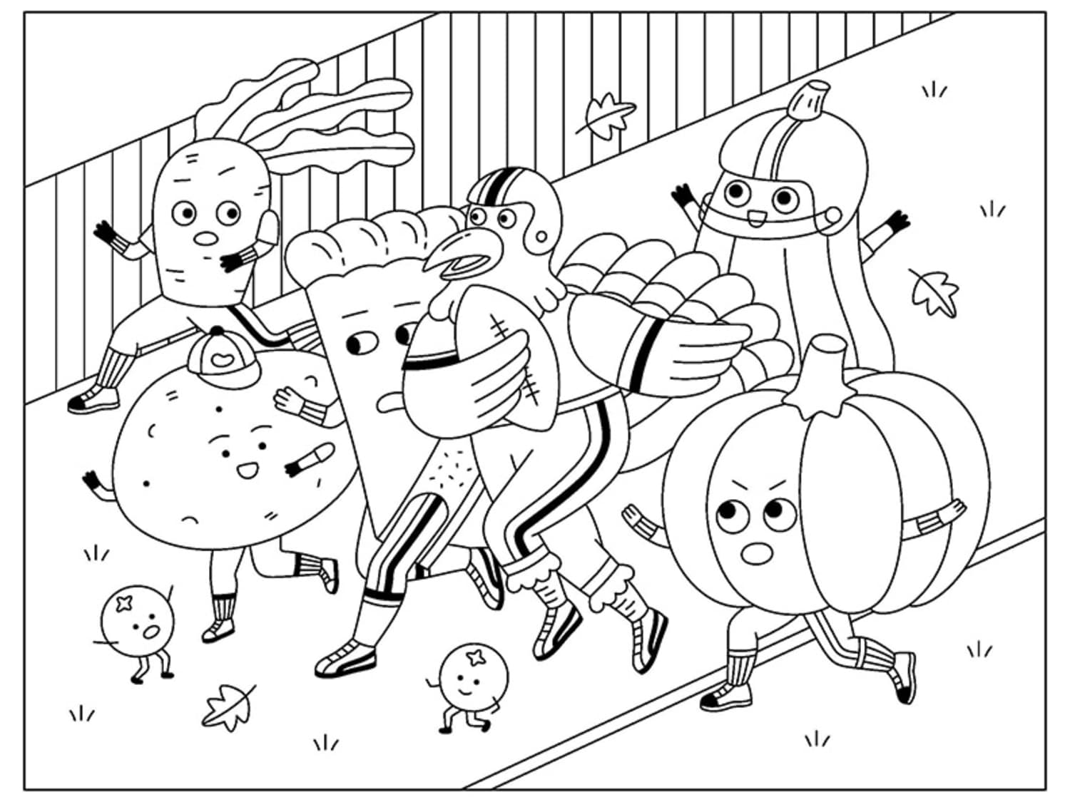 Free Thanksgiving Coloring Pages from Cubby