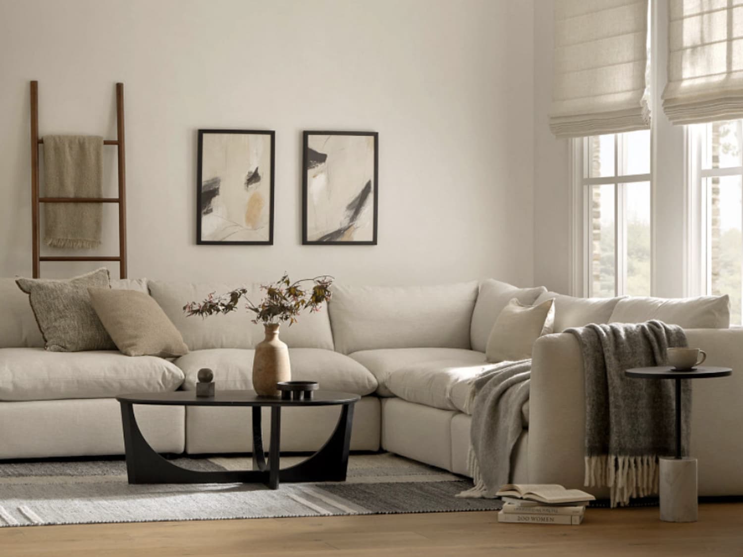 Savesto 5 store piece sectional ivory