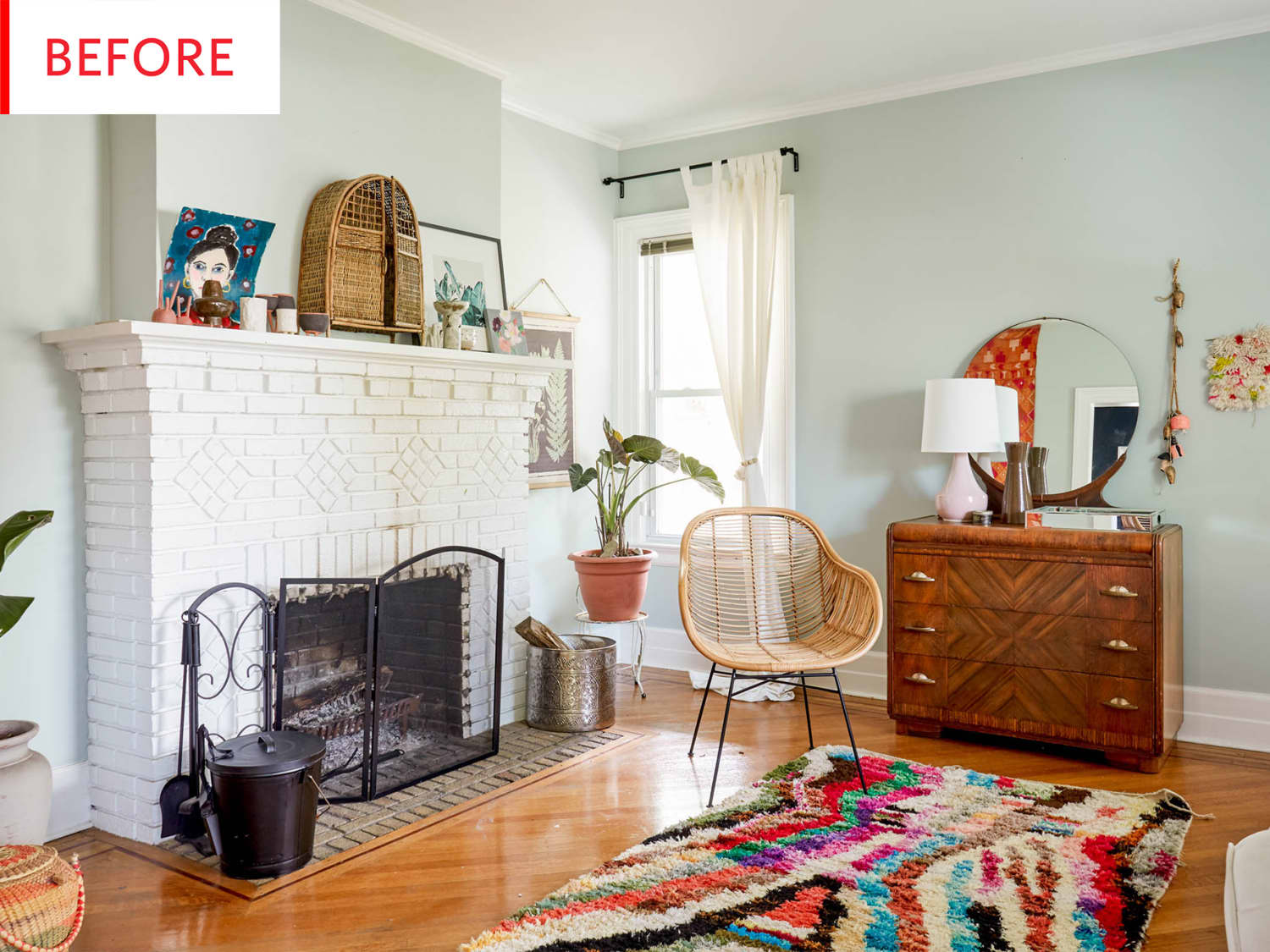 Before After Marichelle S Living Room Becomes A Sanctuary Apartment Therapy