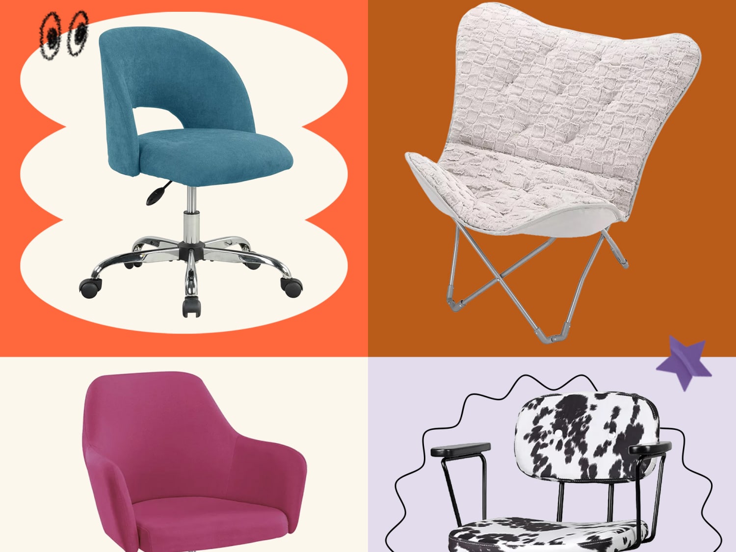 Velvet desk 2025 chair under $100