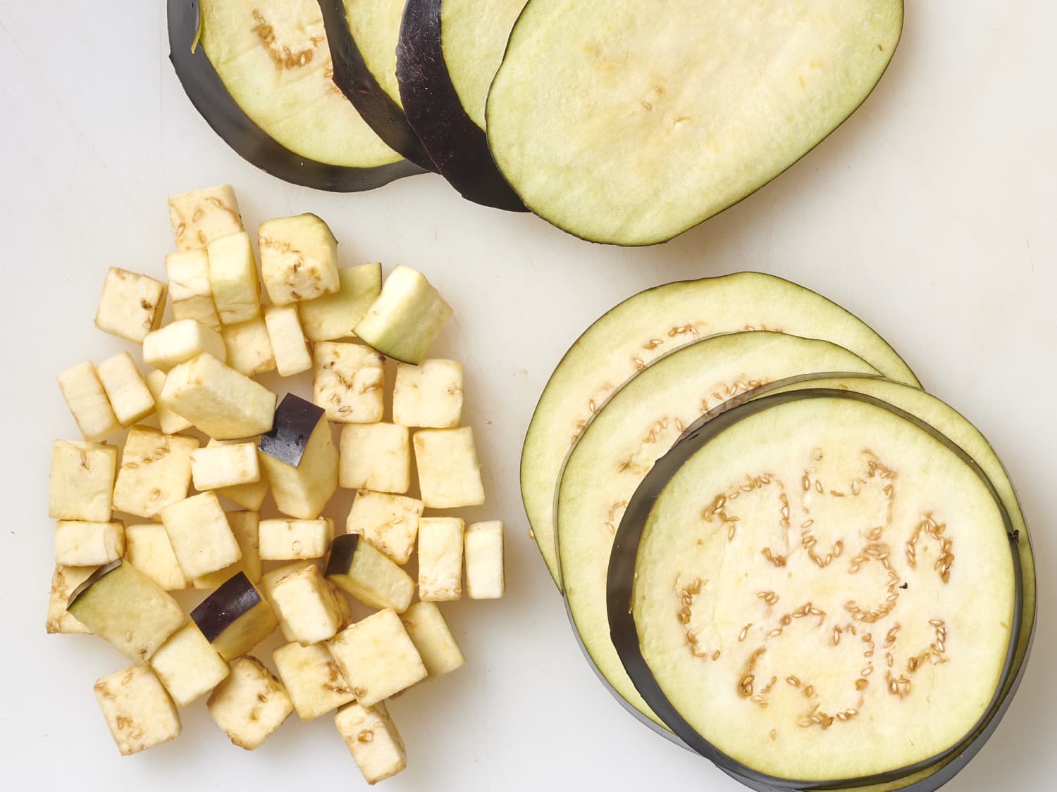 The best way to slice eggplant 