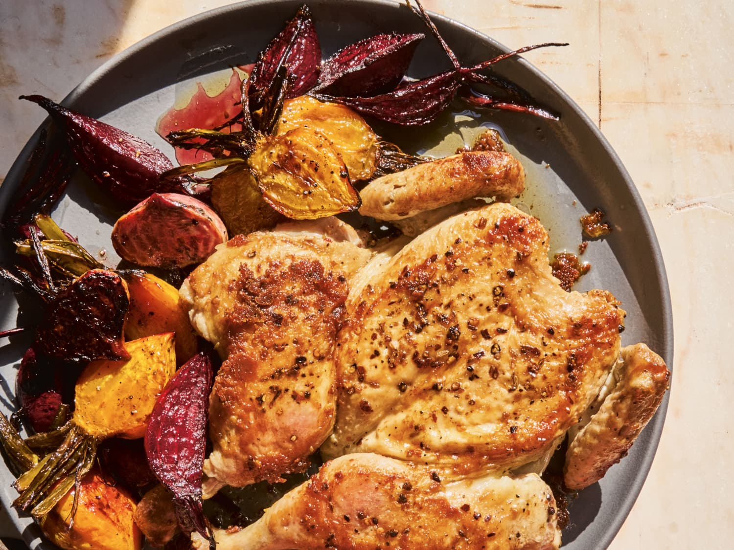 30 Minute Spatchcock Chicken And Vegetables Kitchn