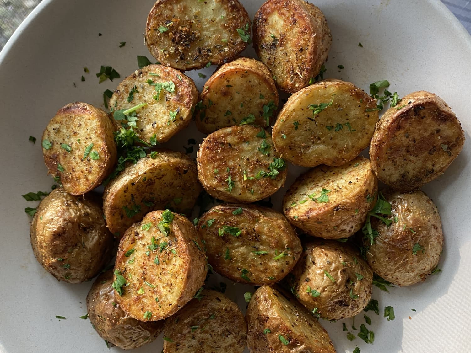 Air Fryer Roasted Potatoes - My Baking Addiction