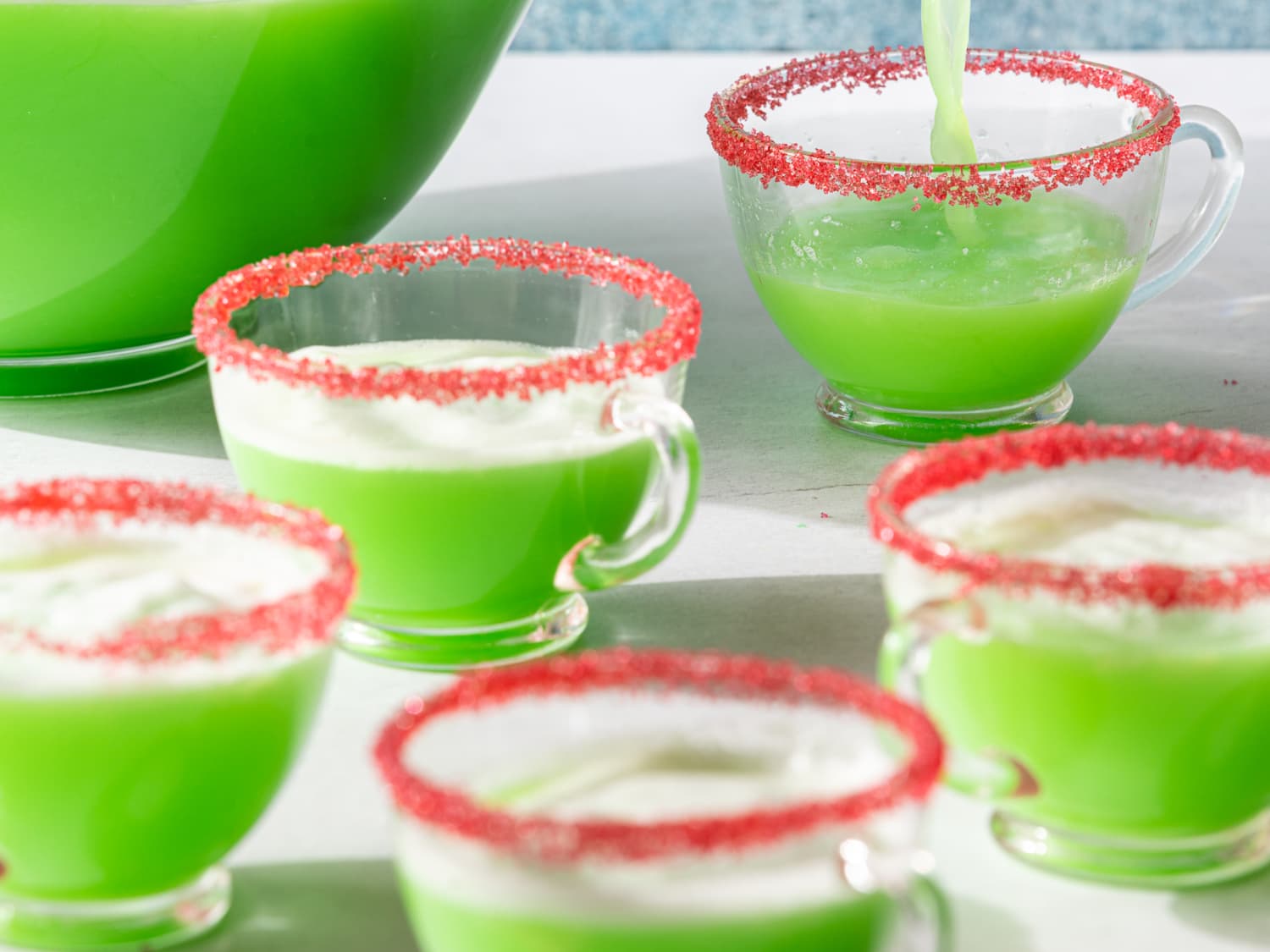Glowing Grinch Punch - Easy Christmas Party Recipe