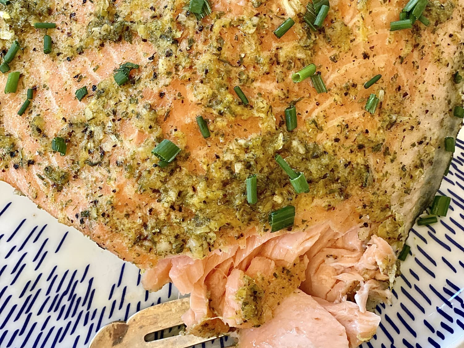 Salmon with Green Goddess Dressing