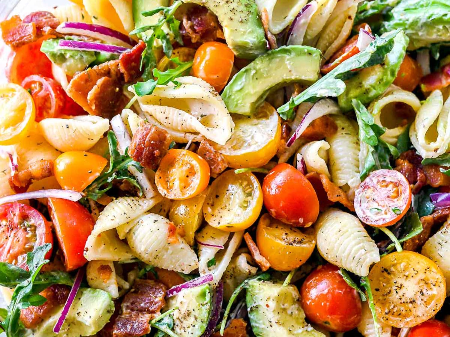 Blt Pasta Salad With Avocado Foodie Crush Kitchn