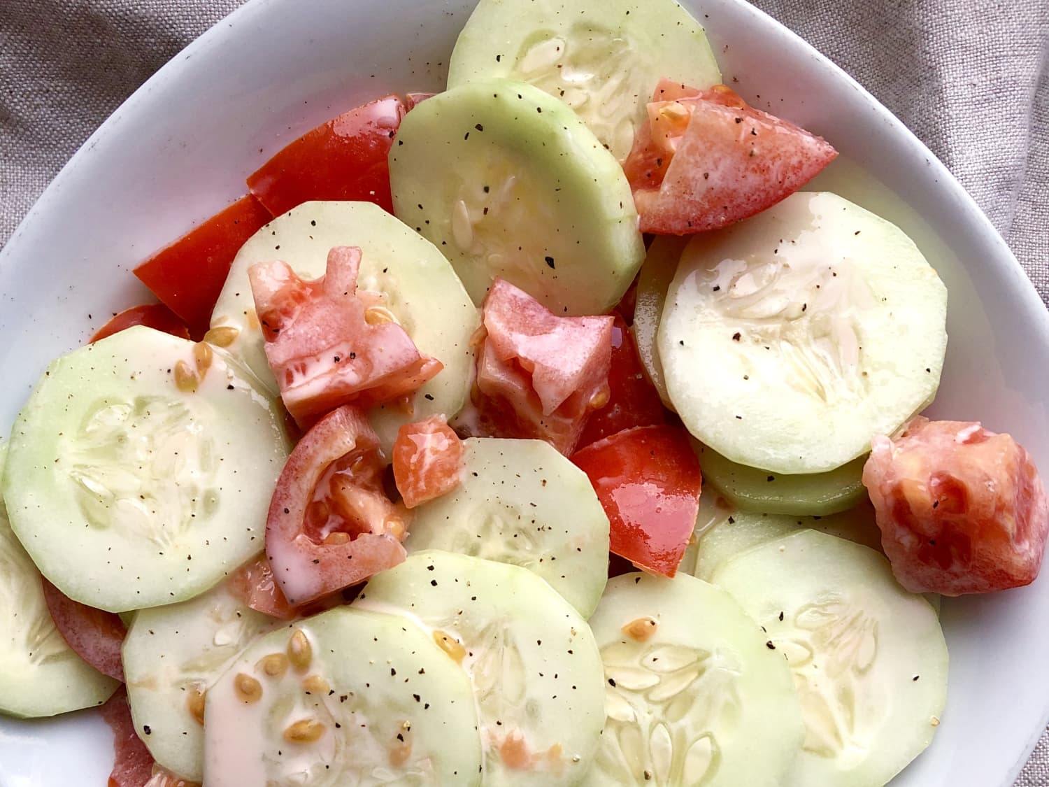 Mom S Cucumber And Tomato Salad Recipe Review Kitchn