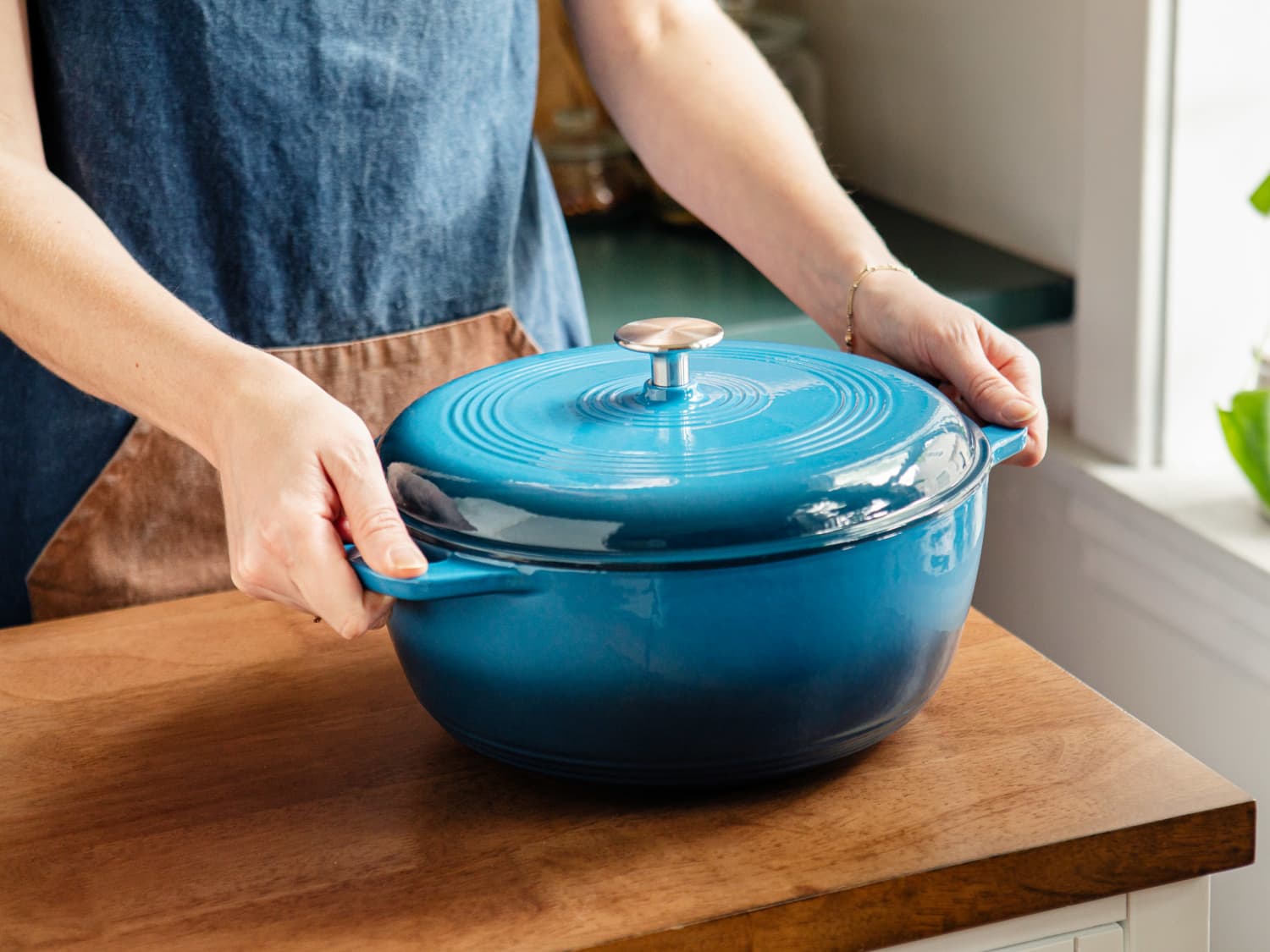 Lid Lodge Dutch Oven Indigo Lodge's Enameled Dutch Oven Is An