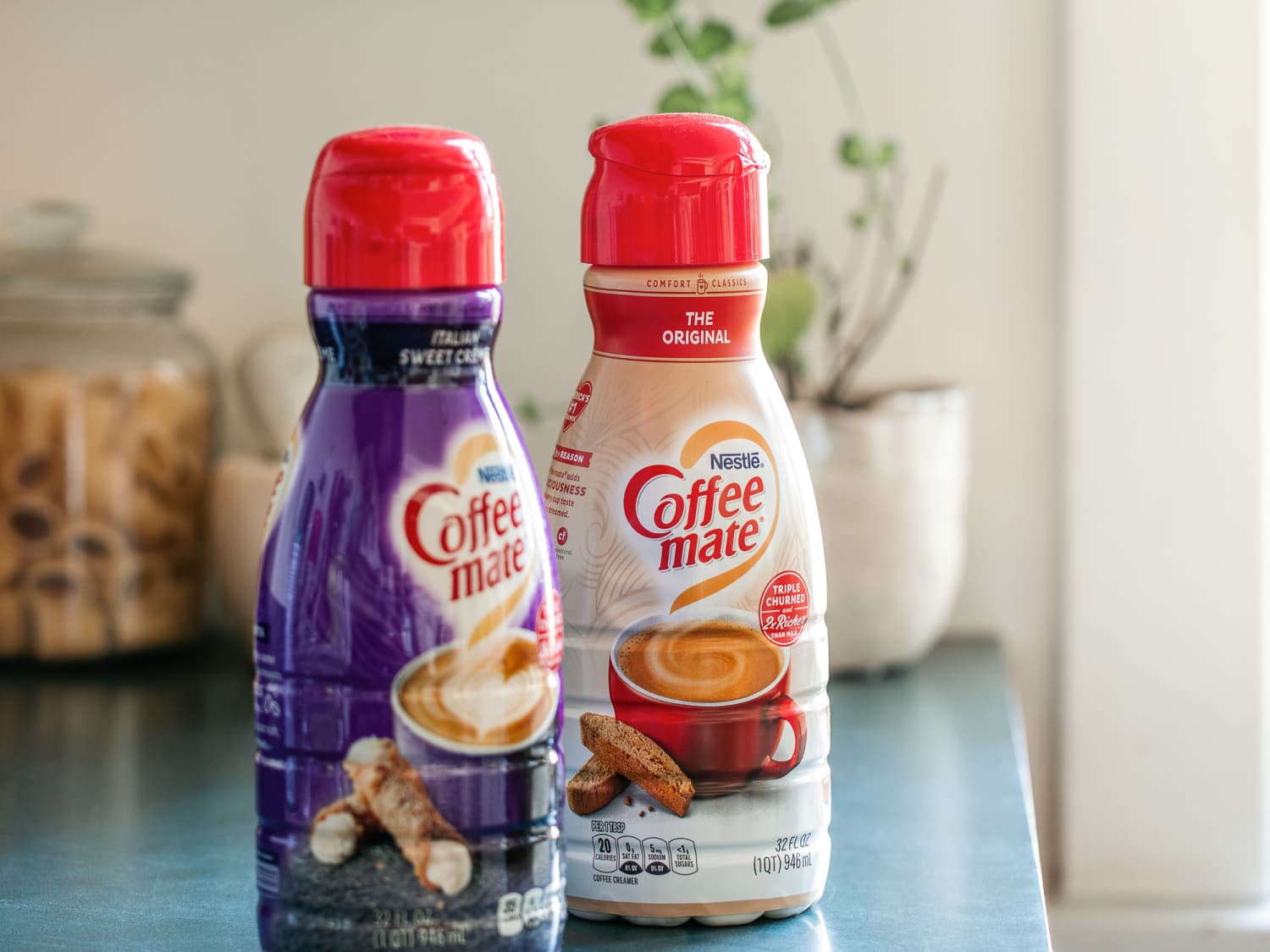 Use Empty Plastic Coffee Creamer Container as Storage for Dry Goods